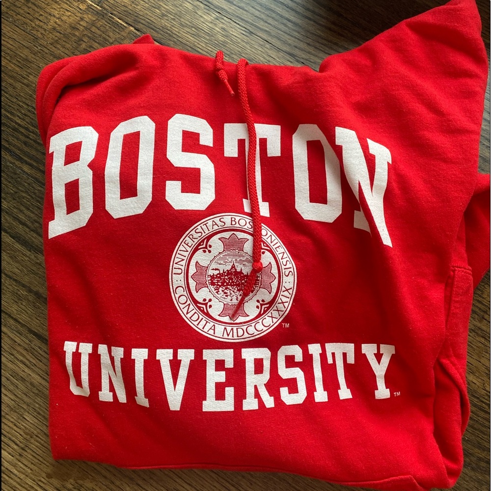 BOSTON UNIVERSITY red hoodie Size L